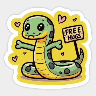 Snakes Offers Free Hugs Sticker